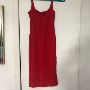 Red tank top dress